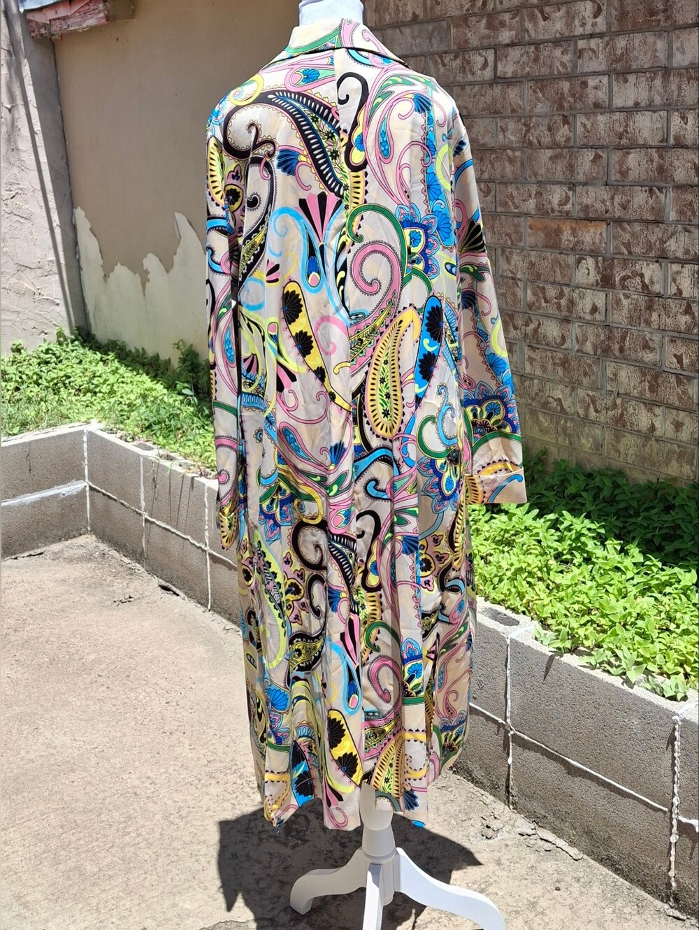 Nina Parker Paisley 2-Piece Matching Set Duster & Wide Leg Pants Women Size 1X - Picture 8 of 16